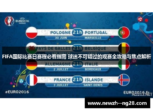 FIFA国际比赛日赛程必看指南 球迷不可错过的观赛全攻略与焦点解析